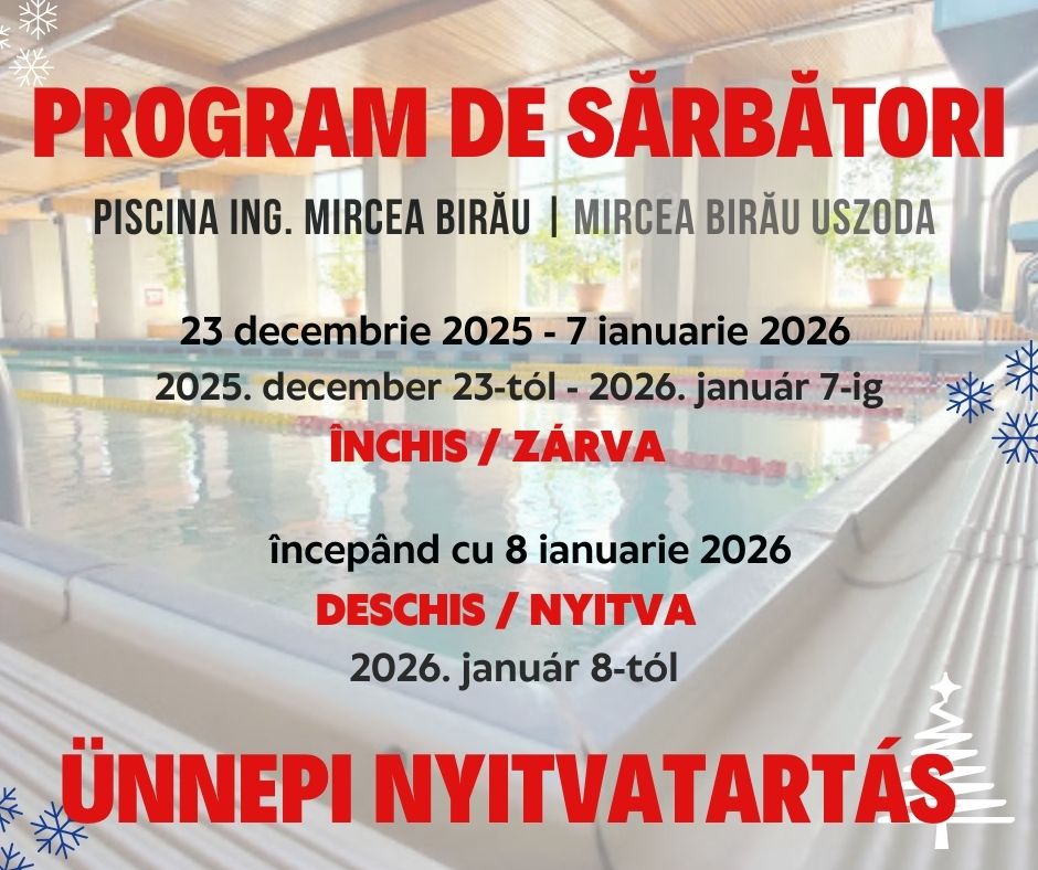 program sarbatori piscina mircea birau